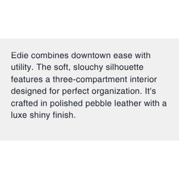 Coach Edie Shoulder Bag In Black Style No. 57122 $474 Retail - Picture 11 of 11